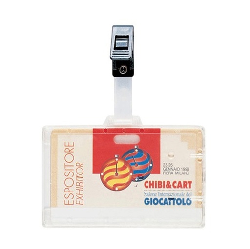 [D36297] PORTANOME 9X6CM CON CLIP IN PLASTICA 388 FAVORIT
