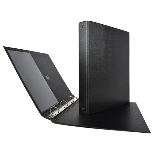 [D36440] Raccoglitore STELVIO 16 A4 4R nero 22x30cm SEI ROTA