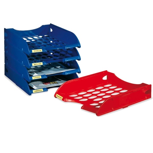 [D36464] VASCHETTA PORTACORRISPONDENZA FORATE E040 FELLOWES - ROSSO