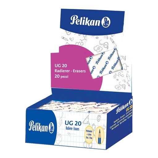 [D36587] BOX 20 GOMMA-PANE PELIKAN UG20 BIANCA