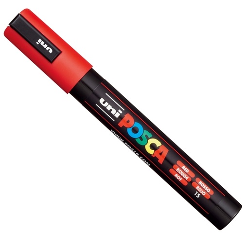 [D36655] Marcatore UNI POSCA PC5M p.media 1,8-2,5mm rosso UNI MITSUBISHI
