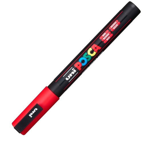 [D36788] Marcatore UNI POSCA PC3M p.fine 0,9-1,3mm rosso UNI MITSUBISHI