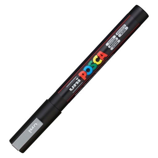 [D36798] Marcatore UNI POSCA PC3M p.fine 0,9-1,3mm argento UNI MITSUBISHI