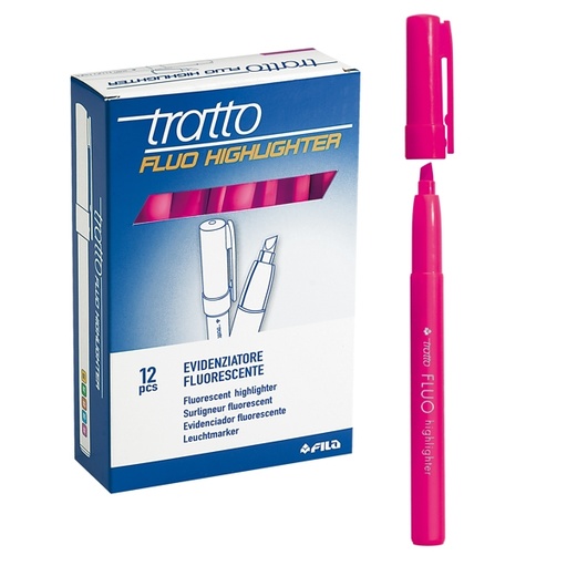 [D37114] SCATOLA 12 EVIDENZIATORI HIGHLIGHTER FUCSIA TRATTO FLUO
