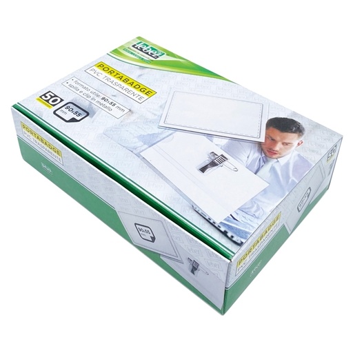 [D37209] 50 PORTANOME 9X5,5 C/CLIP+SPILLA 31-090 LEBEZ
