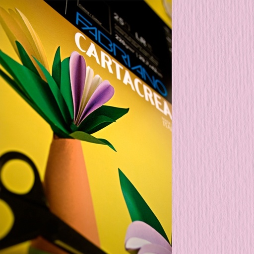 [D37244] CARTONCINO 35x50cm 220gr - Liscio/ruvido - Fabriano Elle Erre - rosa