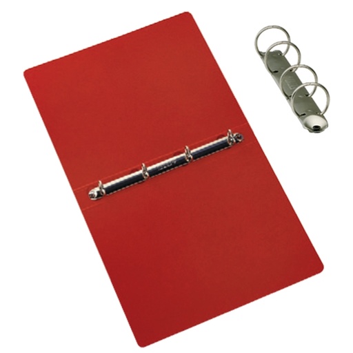 [D37430] Raccoglitore Presspan 25x33cm 4anelli 25mm rosso CDG