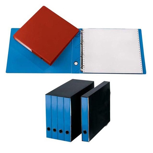 [D37474] PORTATABULATI SINGOLO AD ANELLI 204G 31,5X42CM AZZURRO