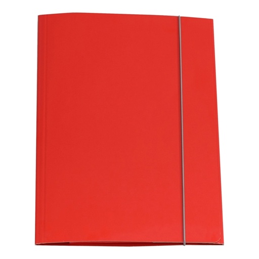 [D37530] CARTELLINA CON ELASTICO 32PL 25X34CM ROSSO