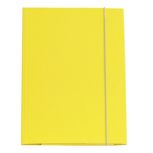 [D37534] CARTELLINA CON ELASTICO 32PL 25X34CM GIALLO