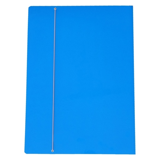 [D37543] CARTELLINA C/ELASTICO CARTONE PLASTIFICATO 35X50CM AZZURRO 35EL