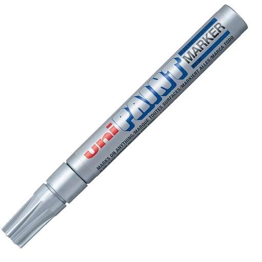 [D37777] Marcatore UNI PAINT PX20 punta conica 2,8mm argento UNI MITSUBISHI