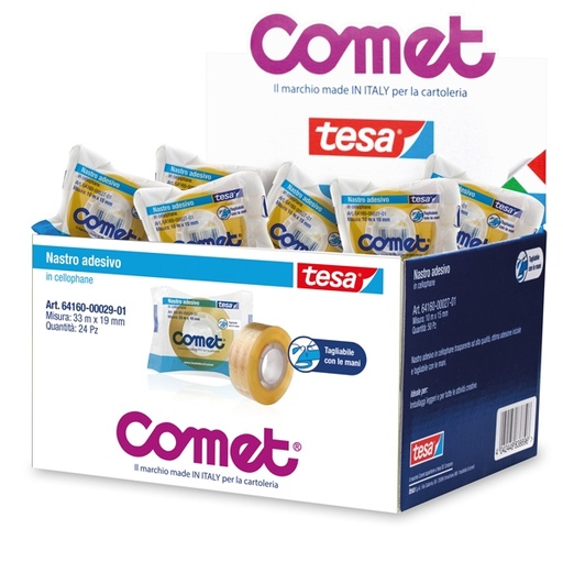 [D37828] NASTRO ADESIVO 33MTX19MM CELLO 64-160 COMET
