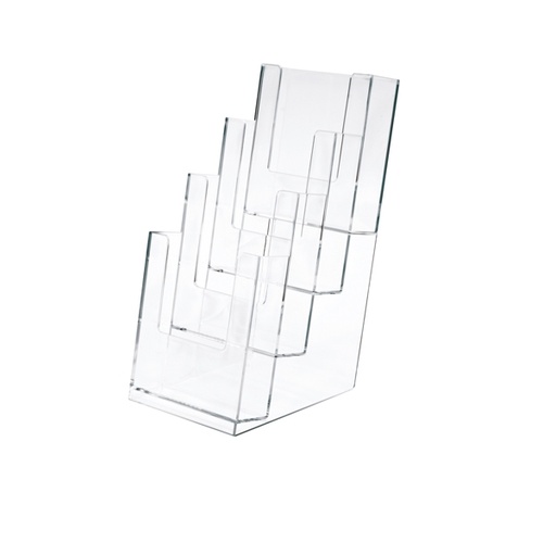 [D37867] PORTADEPLIANT IN POLISTIROLO TRASPARENTE 11X25X14cm ART.5022