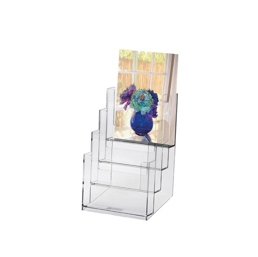 [D37868] PORTADEPLIANT IN POLISTIROLO TRASPARENTE 16,5X24X14cm ART.5023