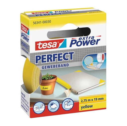 [D37927] NASTRO ADESIVO TELATO 19MMX2,7MT GIALLO 56341 XP PERFECT