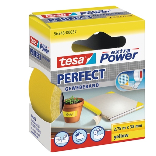 [D37934] NASTRO ADESIVO TELATO 38MMX2,7MT GIALLO 56343 XP PERFECT
