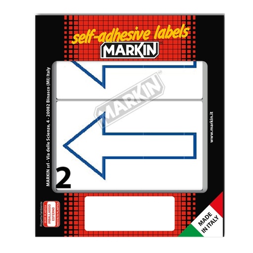 [D38020] Etichetta adesiva bianca 10fg x 2 etichette 115x70mm ALTO Markin