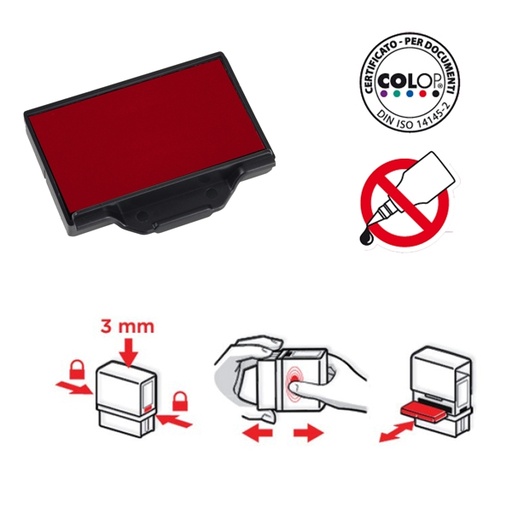 [D38076] TAMPONE COLOP E/20 ROSSO