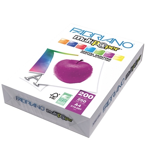 [D38209] CARTA MULTIPAPER A3 200GR 250FG 297X420MM FABRIANO