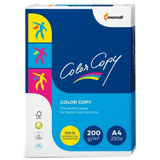 [D38214] CARTA BIANCA COLOR COPY A4 210x297mm 200gr 250fg MONDI