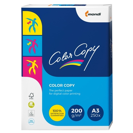 [D38215] CARTA BIANCA COLOR COPY A3 297x420mm 200gr 250fg MONDI