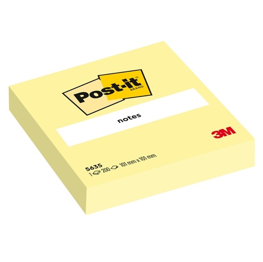 [D38517] BLOCCO 200fg Post-it(R) Giallo Canary™ 100x100mm 5635