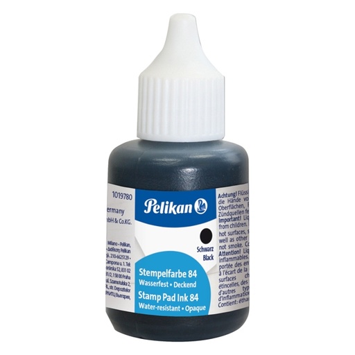 [D38980] INCHIOSTRO PELIKAN 84 NERO 30ML RESISTENTE ALL'ACQUA