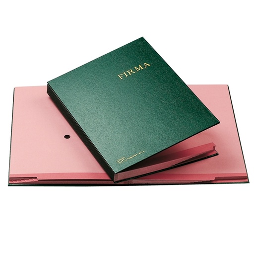 [D39011] LIBRO FIRMA 14 PAGINE VERDE 24X34CM 614-E FRASCHINI