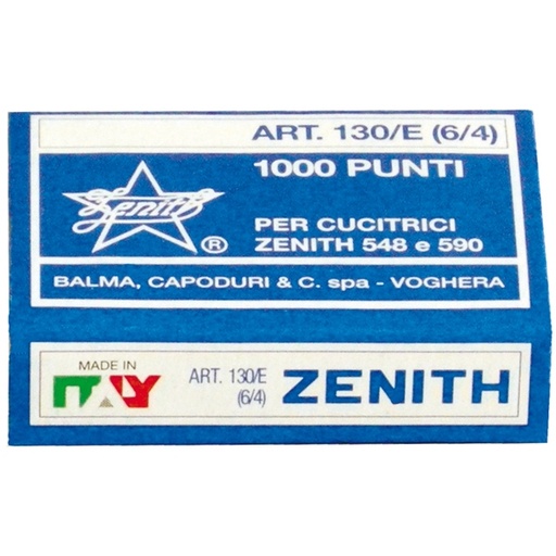 [D39021] SCATOLA 1000 PUNTI ZENITH 130/E S100 (6/4) IN ACCIAIO NATURALE
