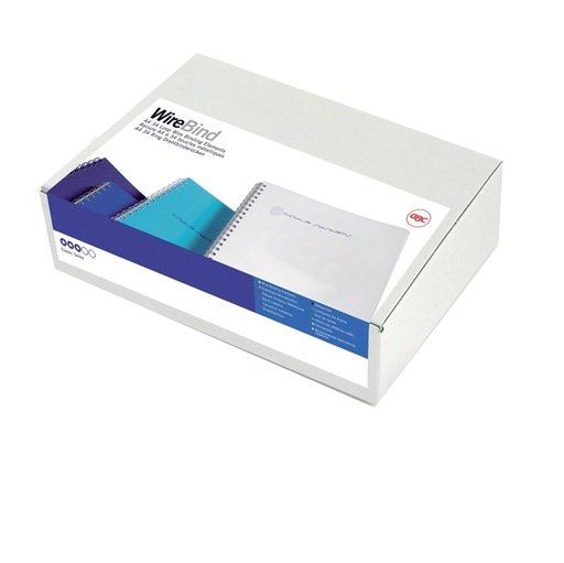 [D39474] SCATOLA 100 DORSI METALLO 9,5MM ARGENTO 34 ANELLI PASSO 3:1