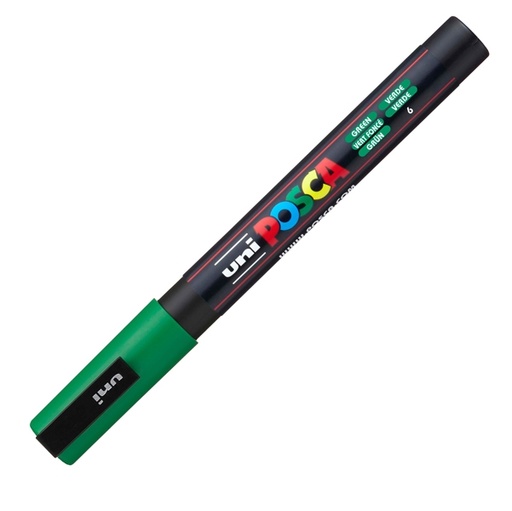 [D40596] Marcatore UNI POSCA PC3M p.fine 0,9-1,3mm verde UNI MITSUBISHI