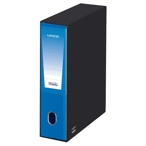 [D41388] Registratore Unico c/custodia azzurro dorso 8cm f.to protocollo Favorit