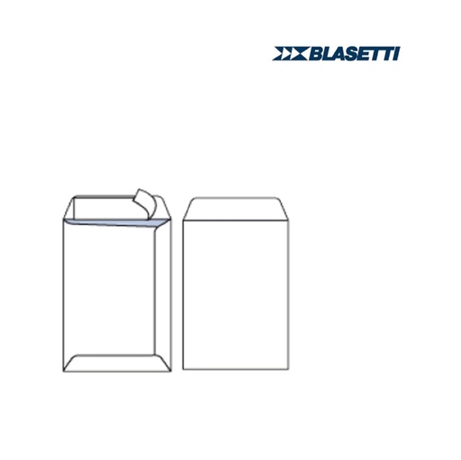 [D44663] BUSTE A SACCO BIANCHE 16x23 cm. pz.100 80GR C/STRIP