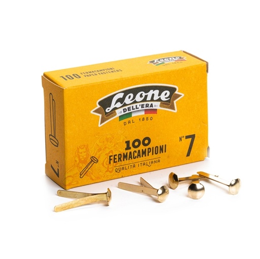 [D44681] SCATOLA 100 FERMACAMPIONI N.7 31MM OTTONATI