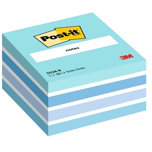 [D44716] BLOCCO CUBO 450foglietti Post-it(R) 76x76mm 2028-B PASTELLO BLU