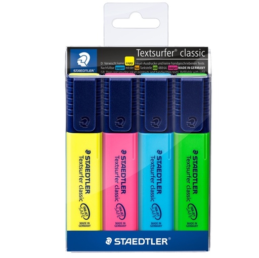 [D44744] BUSTA 4 EVIDENZIATORI TEXTSURFER CLASSIC 364 STAEDTLER