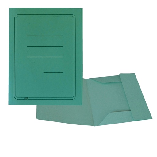 [D44852] 50 CARTELLINE 3 LEMBI VERDE C/STAMPA 200GR