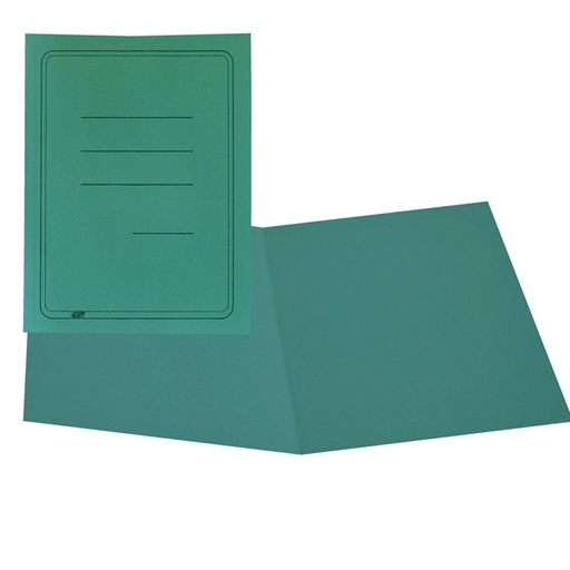 [D44856] 100 CARTELLINE SEMPLICI VERDE C/STAMPA 145GR