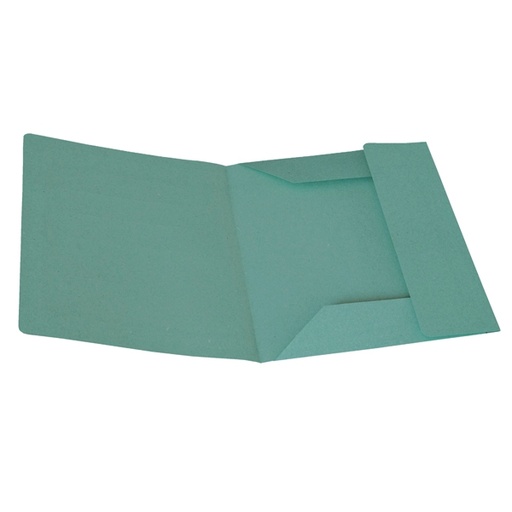 [D44920] 50 CARTELLINE 3 LEMBI VERDE S/STAMPA 200GR