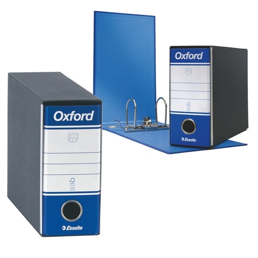 [D44945] Registratore OXFORD G81 blu dorso 8cm f.to memorandum ESSELTE