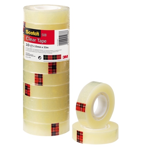 [D45173] TORRE 10 RT NASTRO ADESIVO Scotch(R) 508 15MMX33M IN PPL