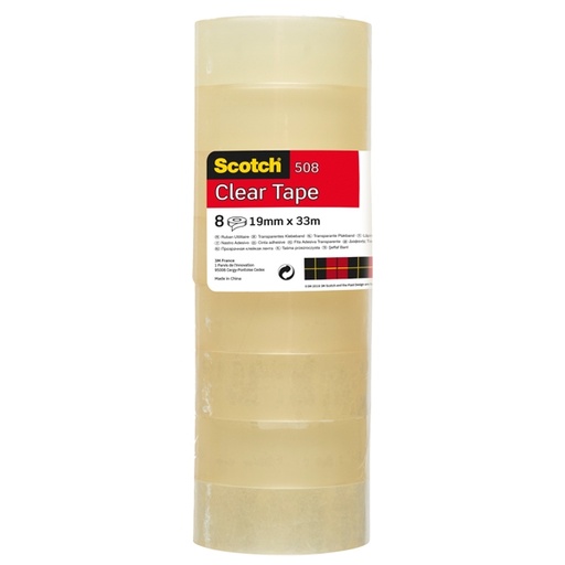 [D45174] TORRE 8 RT NASTRO ADESIVO Scotch(R) 508 19MMX33M IN PPL