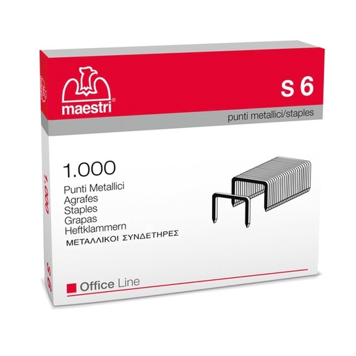 [D45250] SCATOLA 1000 PUNTI S6 (23/6) IN ACCIAIO RO-MA