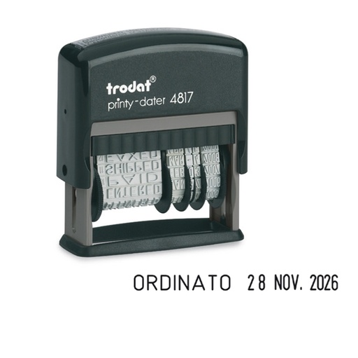 [D45314] Timbro Printy Eco 4817 DATARIO+ POLINOMIO 3,8mm autoinchiostrante TRODAT
