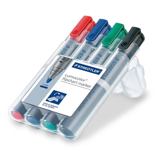 [D45513] Busta 4 Marcatore Lumocolor Flipchart 356 Staedtler