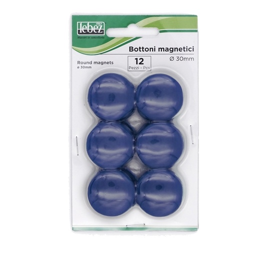 [D45528] BLISTER 12 MAGNETI MR-30 BLU DIAM.30MM