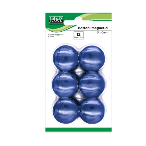 [D45531] BLISTER 12 MAGNETI MR-40 BLU DIAM.40MM