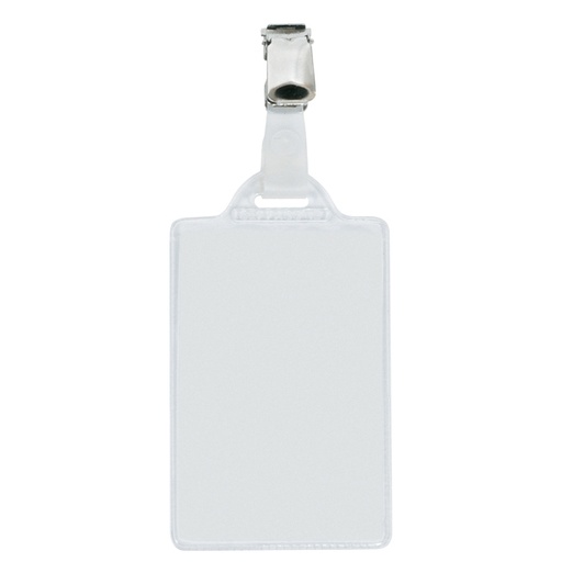 [D45545] 100 portanome Pass 1E 5,5x8,5cm verticale c/clip in metallo Sei Rota