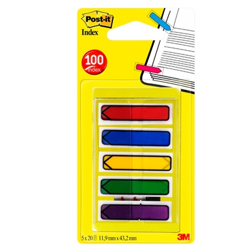 [D45660] MINISET 100 Post-it(R) INDEX 684-4ARR1EU FORMATO FRECCIA